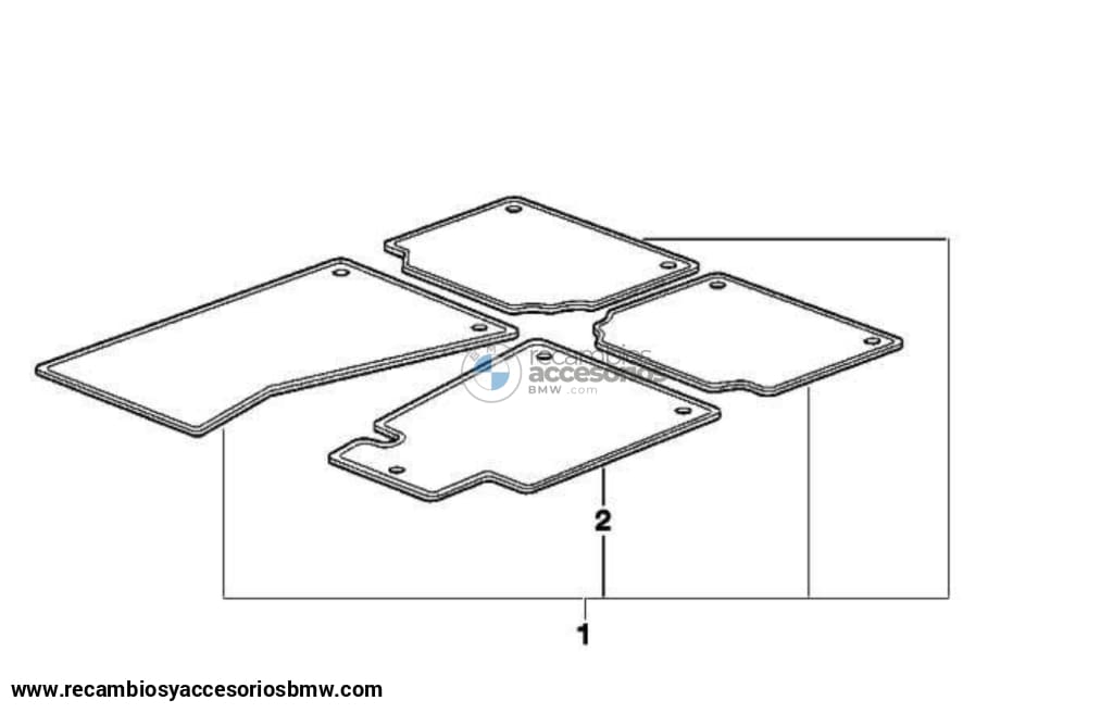 Set Alfombrillas Antracita Para Bmw E36. Original Accesorios