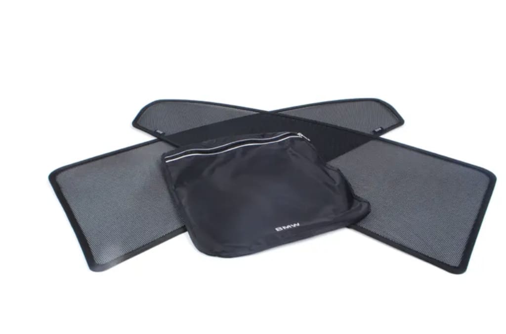 Set Cortinillas Protectores Solares Laterales Para Bmw F10. Original De Accesorios