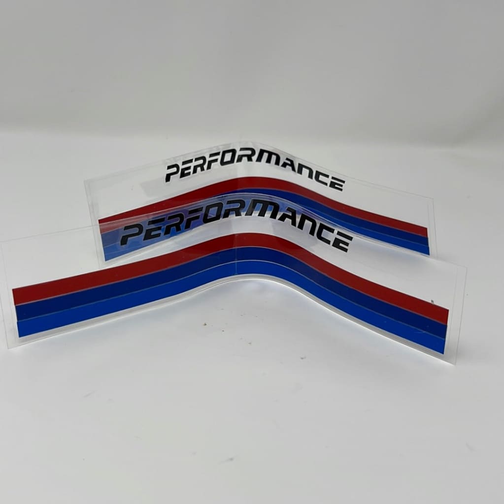 Set De 2 Pegatinas 22X4 Cm Performance Para Tu Bmw