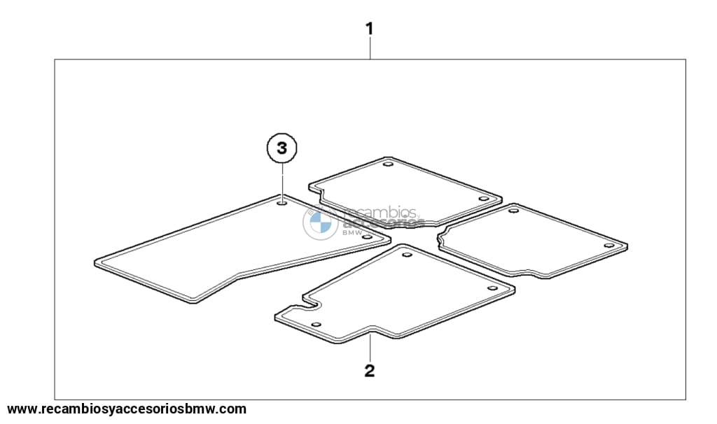 Set De 4 Alfombras Para Bmw E61 Y Original Accesorios