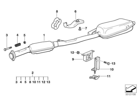 Silenciador Adicional Para Bmw E36. Original Recambios