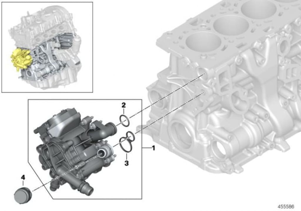 Sistema De Refrigeracion-Caja Termostato Para Bmw F2X F3X Gx. Original Recambios