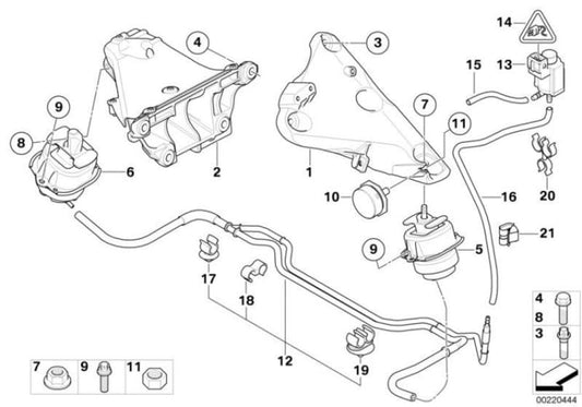 Soporte De Motor Para Bmw X5 E70 X6 E71. Original Recambios