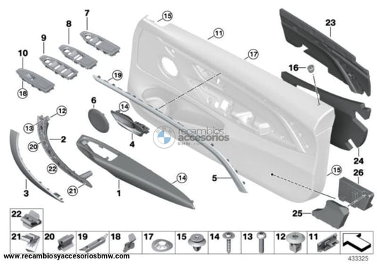 Soporte Tirador Manilla Negro Para Bmw F30 F803 F31 F34 Gt F35 F32 F82 F33 F83 F36 . Original