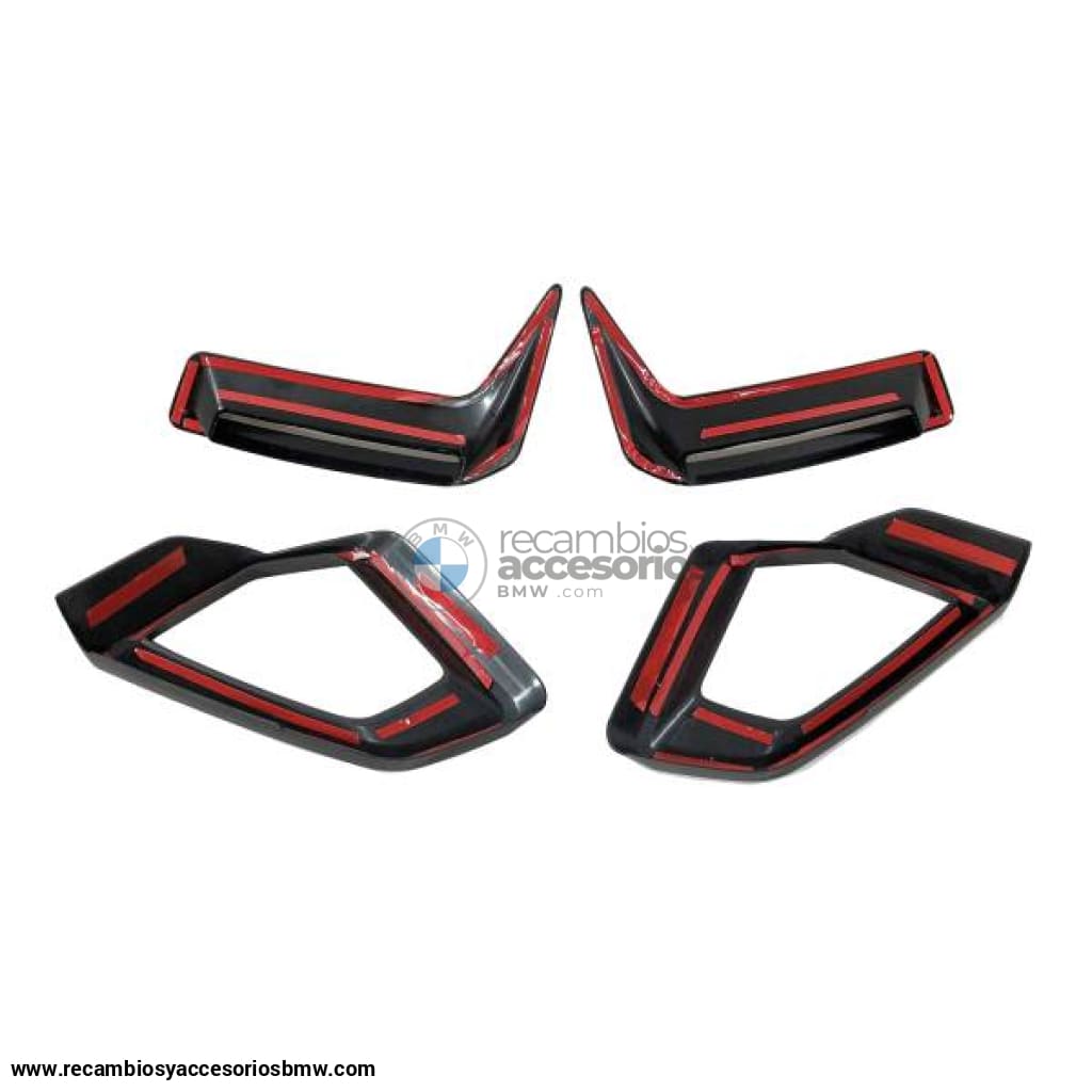 Splitters Delanteros Bmw G05 X5 / G18 Lci Negro Brillante Spoiler Delantero