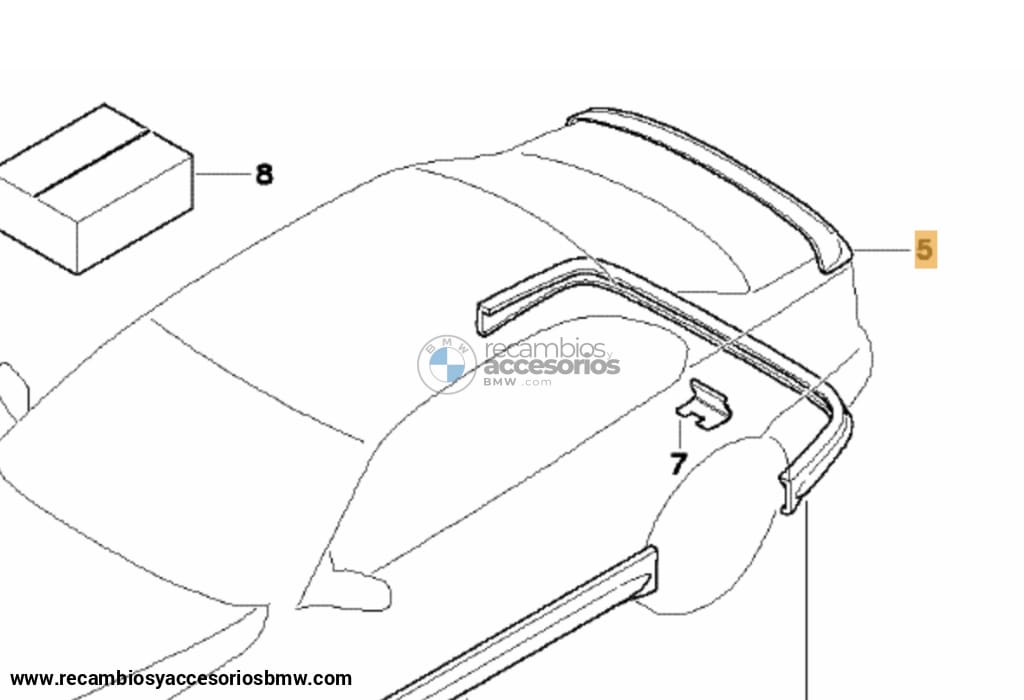 Spoiler / Alerón Trasero Maletero Para Bmw E46 Berlina. Original De Aerodinámica