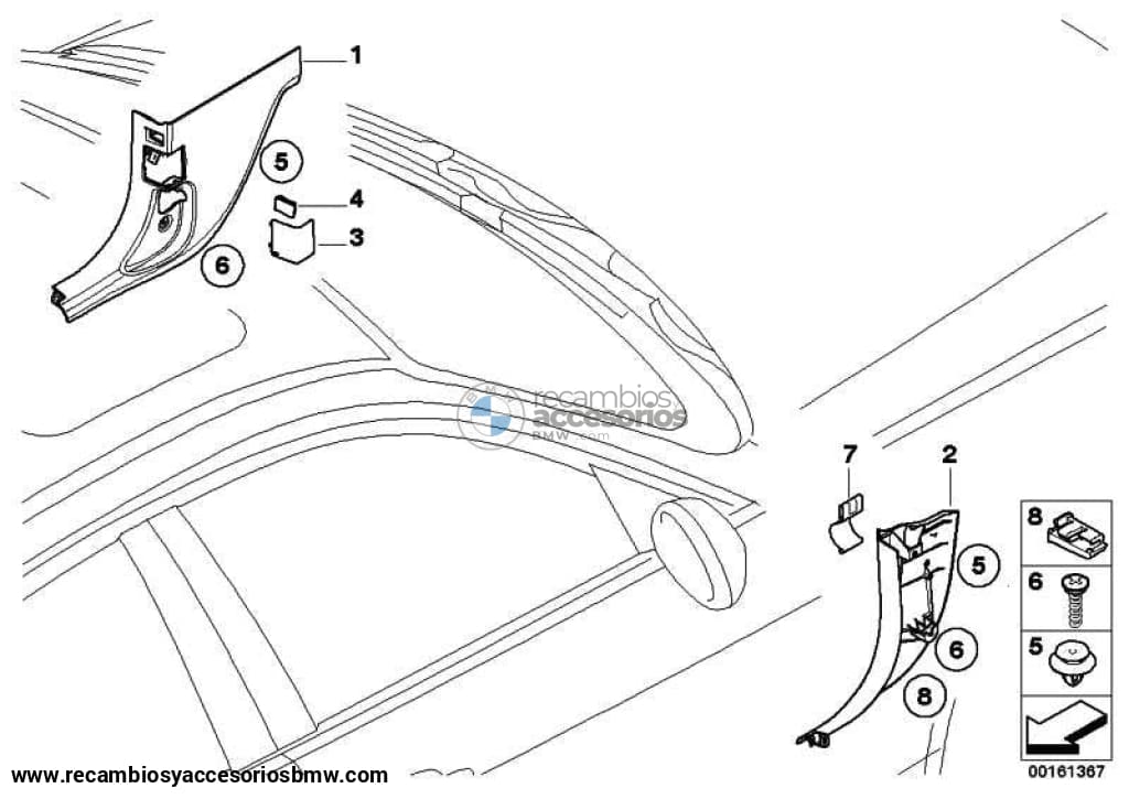 Tapa Conector Obd De Diagnosis Negro Para Bmw E90 E91 E92 E93 . Original Recambios