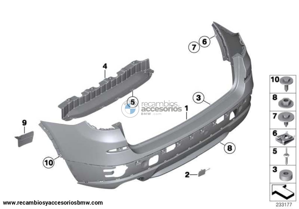 Tapa Cubierta De Remolque Parachoques Trasero Para Bmw F25 . Original Recambios