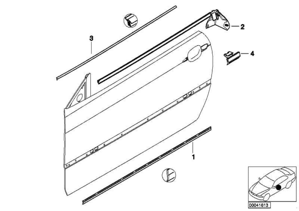 Tapa Cubierta Junta Eje Interna Puerta Delantera Para Bmw E46 Coupe. Original Recambios