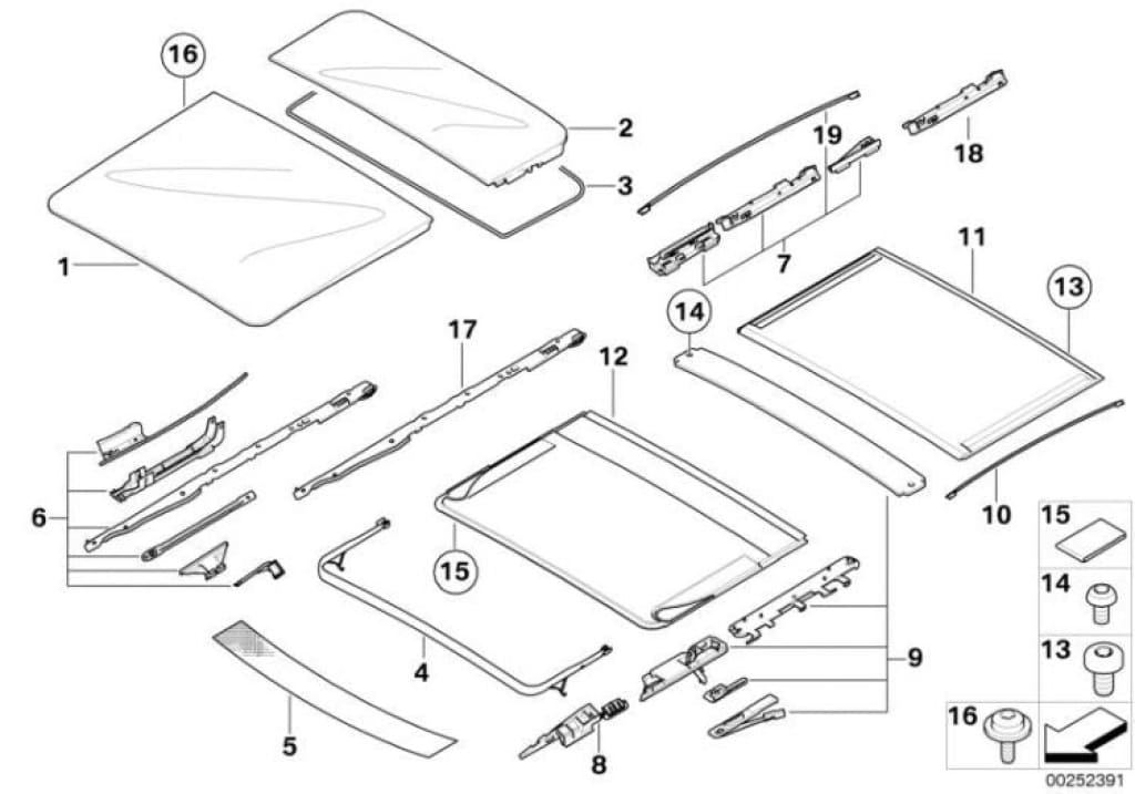 Tapa De Cristal Techo Panorámico Para Bmw X3 E83. Original Recambios