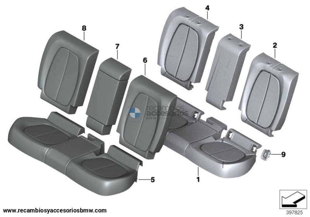 Tapa Isofix Canberrabeige Para Bmw F45 (Active Tourer) F46 (Gran F48 F39 . Original Bmw. Recambios