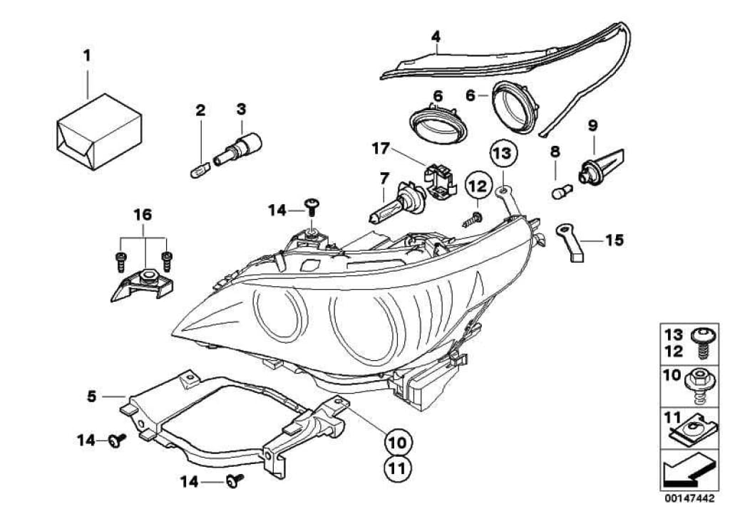 Tapa Luz Carretera/Luz Diurna Para Bmw F20 F21 E60 E61 . Original Bmw. Recambios