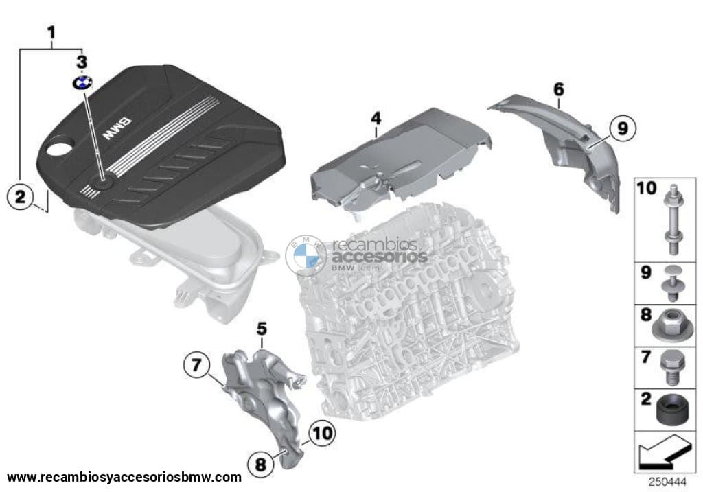 Tapa Motor Para Bmw F30 () F31 F34 Gt (Gran Turismo) F32 F33 F36 ) . Original Bmw. Recambios