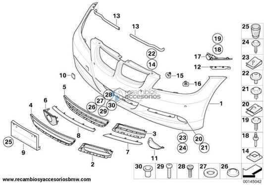 Tapa Para Enganche De Remolque Parachoques Frontal Sin Pintar Bmw E90 E91 F31 F11 G31 G11 E31 F91