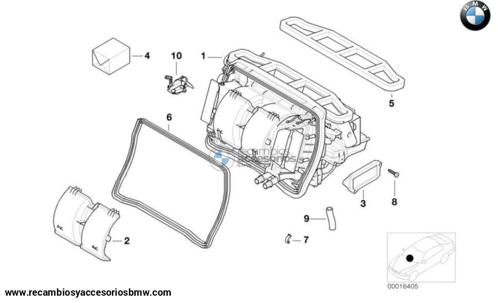 Tapa Soplador Para Serie 3 E46 Y X3 E83. Original De Bmw Recambios