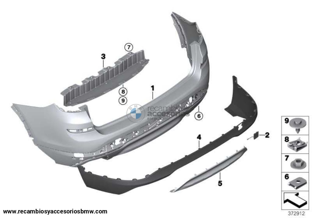 Tapa Tapita Argolla De Remolque Parachoques Trasero Para Bmw X3 F25. Original Recambios