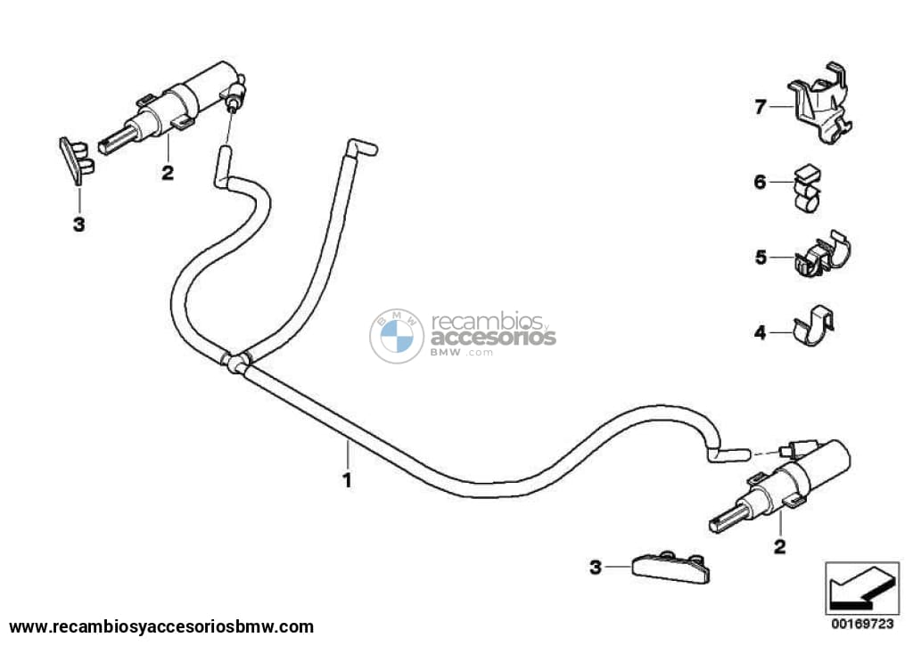 Tapa Tapita Boquilla Pulverizadora Lavafaros Imprimada Para Bmw E90 E91 . Original Bmw. Recambios