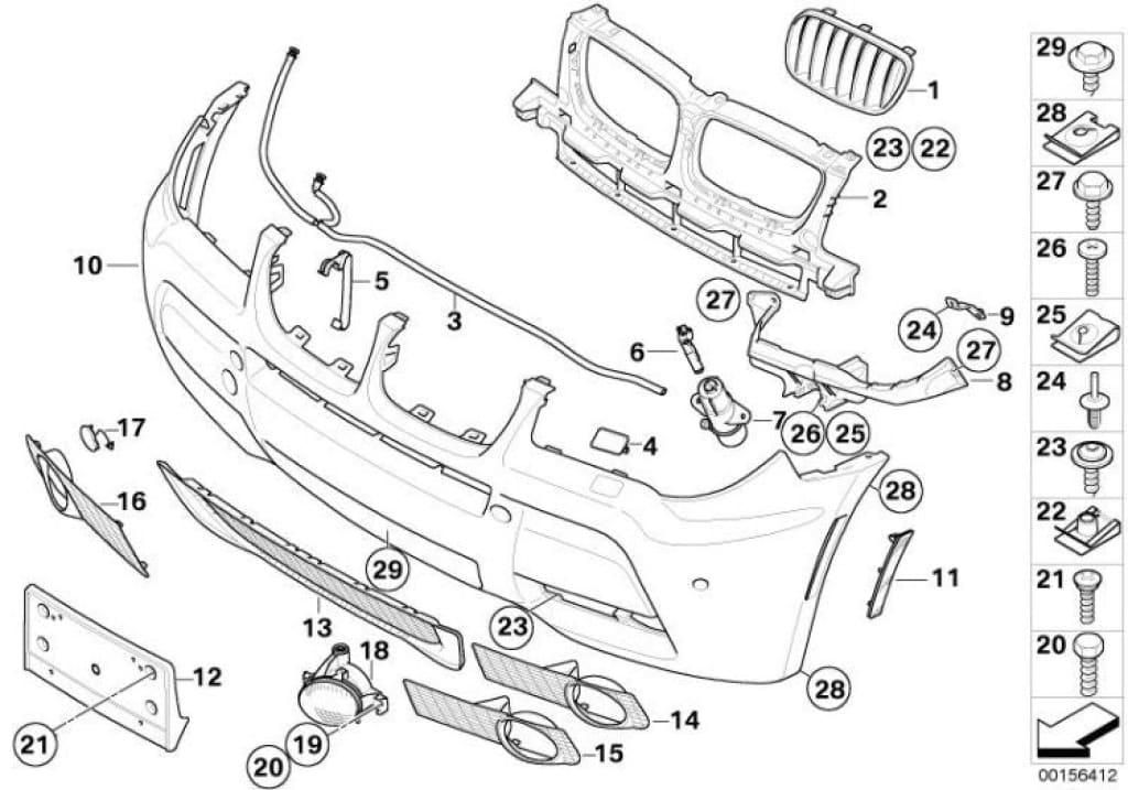 Tapa Tapita Chapaleta Remolque Del Parachoques Frontal Imprimado M Para Bmw E83. Original Recambios