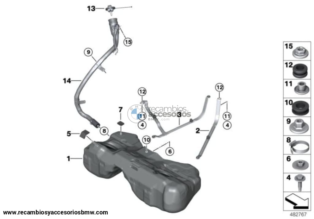 Tapa Tapón De Deposito Combustible Para Bmw F40 F22 F23 F45 F46 G20 G21 F32 F33 F36 G30 G31 G32