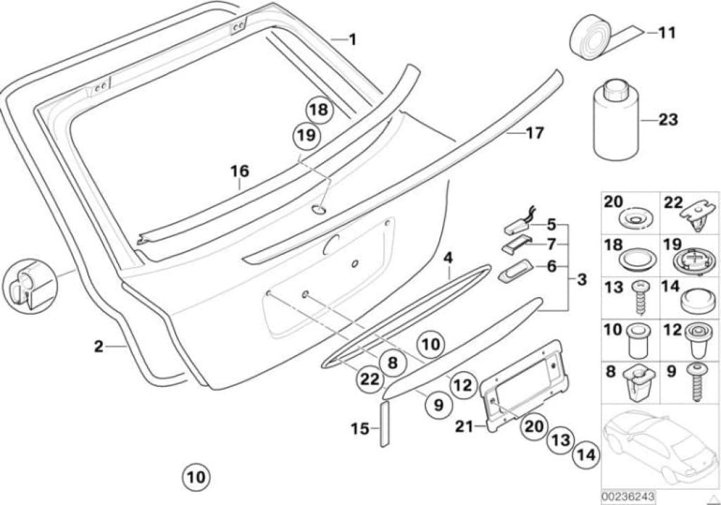 Tapon Grundiert Para Bmw E46 Compact. Original Recambios