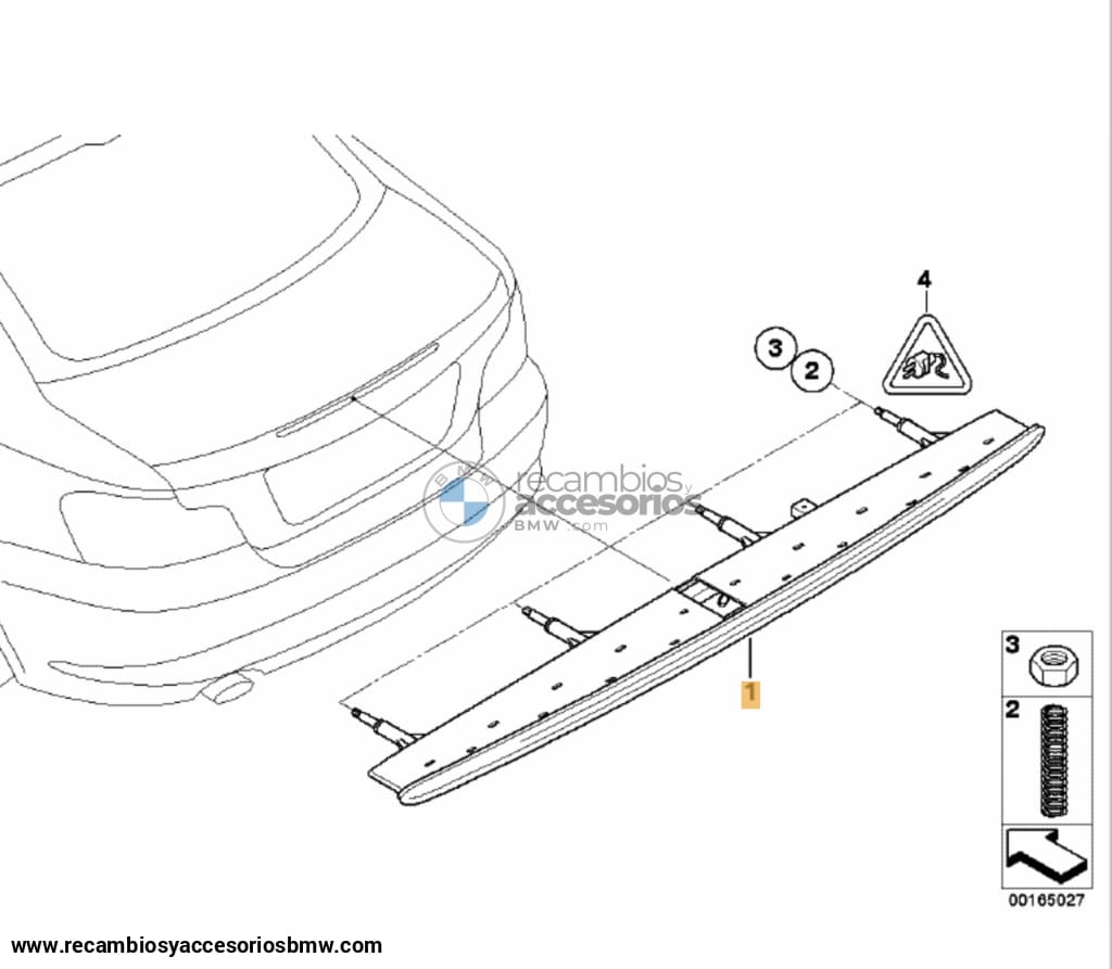 Tercera Luz De Frenado Para Bmw Serie 1 E82 E88. Original Recambios