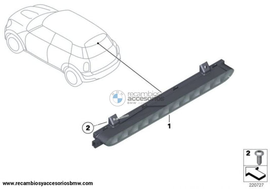 Tercera Luz De Freno Para Mini R50. Original Bmw Recambios