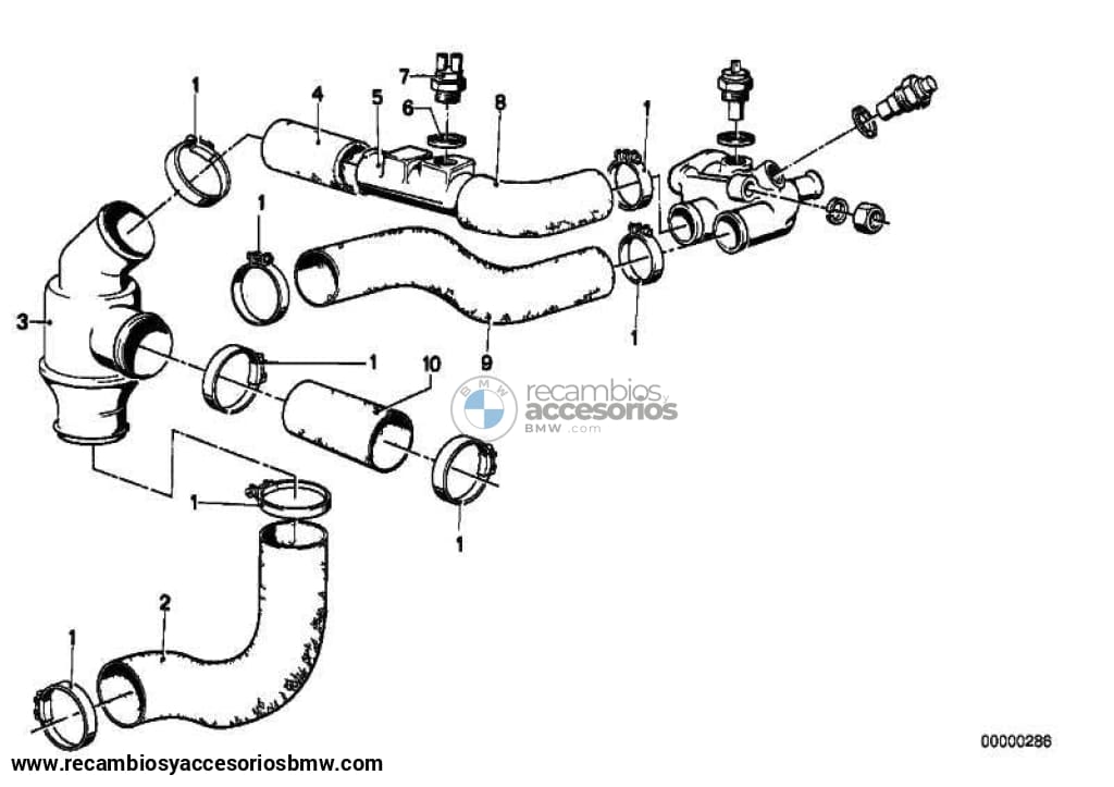 Termostato 80Celpara Bmw 1500-2000Cs 1502-2002Tii E21 E30 2-Puertas 4-Puertas E12 E28 . Original