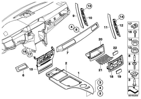 Tira Decorativa Panel De Instrumentos Derecho Alu Cube Pure Para Bmw E60 E61 Serie 5 . Original