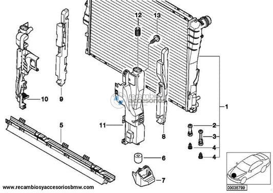 Tornillo Reglaje Enfriador Automatico Para Bmw E46 E83 E85. Original Recambios