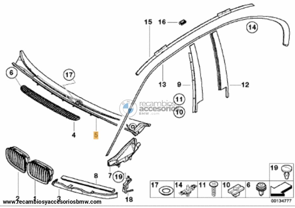 Torpedo Original De Bmw Para E46 Berlina Compact Cabrio Coupe Touring