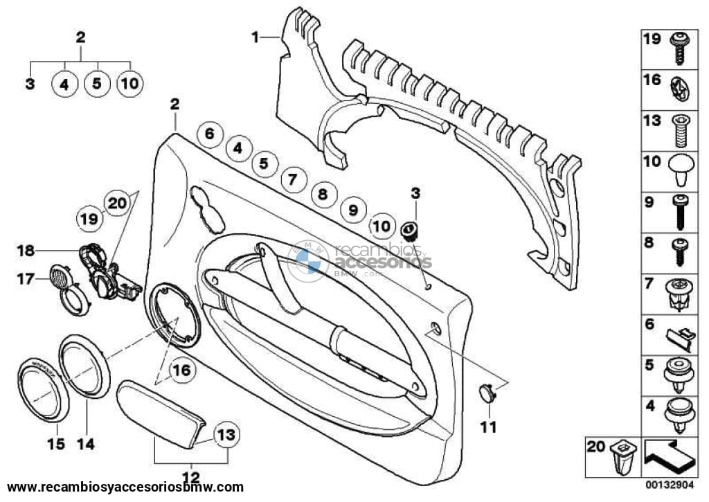 Tuerca De Expansión Para Bmw F34 Gran Turismo F07 F06 E65 E66 E68 Mini R52 R50 R53 . Original Bmw.