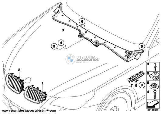 Tuerca Plastico Para Bmw E60 E61 . Original Recambios