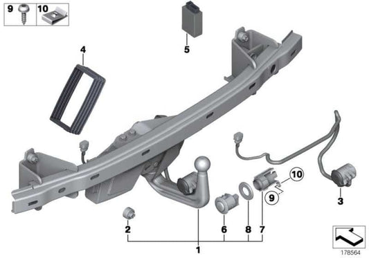 Unidad De Control Enganche Remolque Para Bmw F30 F31 F07 Gran Turismo F10 F11 F01 F02 . Original