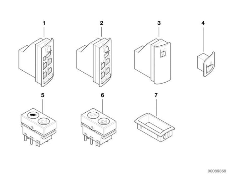 Unidad De Interruptores Puerta Delantera Del Conductor Para Bmw E53. Original Recambios