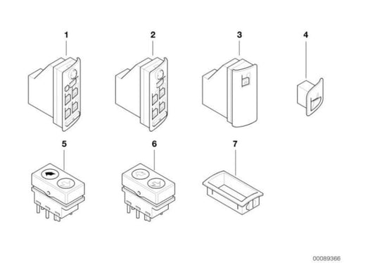 Unidad De Interruptores Puerta Delantera Del Conductor Para Bmw E53. Original Recambios