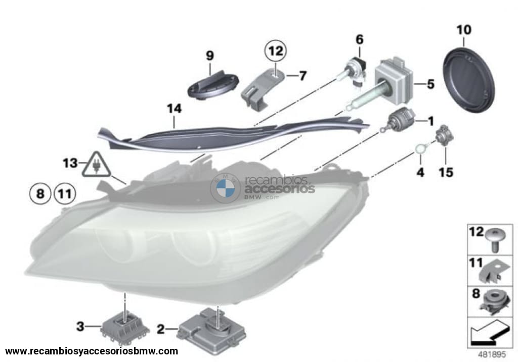 Unidad De Mando Luz Curvas Con Tapa Para Bmw E90 E91 E92 E93 E70 E71 E72 E89. Original Recambios