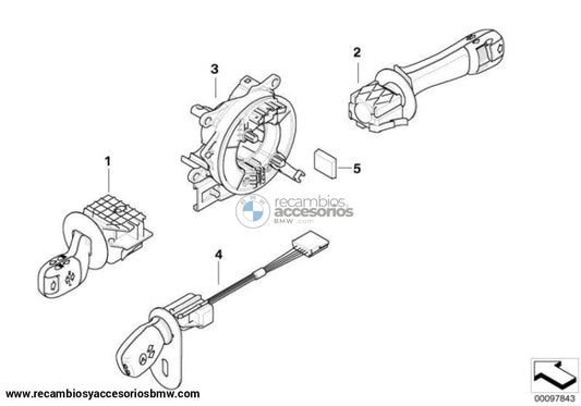 Unidad Interruptores Árbol De Dirección Para Bmw E46 E39 E38 E83 E53 E85 E86. Original Recambios