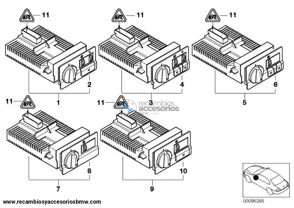 Unidad Interruptores Luz/Faro Antiniebla Para Bmw E46 . Original Recambios