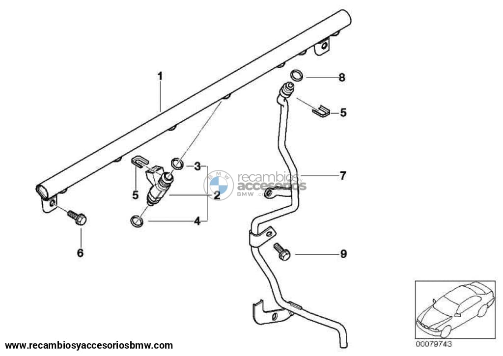 Valvula Inyeccion Para Bmw E46 E36 E85 E86 . Original Recambios