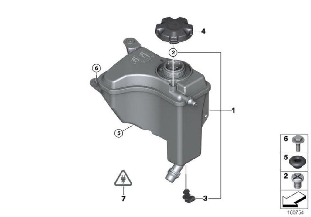 Vaso De Expansión Para Bmw E90 E91 E92 E93 E81 E82 E84 E87 E88 . Original Recambios