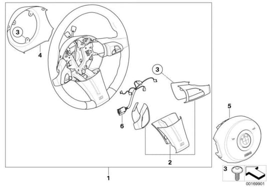 Volante Bmw M Sport Strng Whl Airb.leath. Multifunc Negro Para Z4 E85. Original Recambios